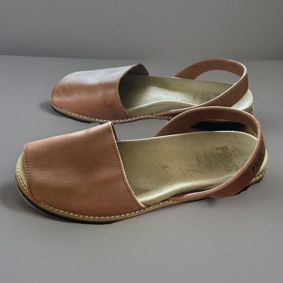 PONS Avarcas In Atomic Brown Sandals Classic Style Slip On Size 8 - Picture 2 of 7